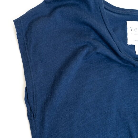 Anthropologie Velvet Graham & Spencer Gussie Side Tie Dress Blue - Picture 8 of 14